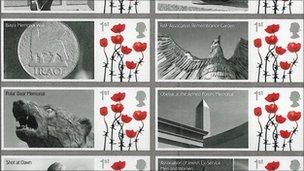 Remembrance Day-themed stamps