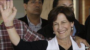 Susana Villaran after voting on 3 October