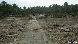 The remains of Muntei Baru Baru village on the Mentawai islands - 26 October 2010