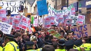 Demonstrators in Oxford