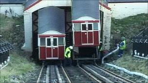 Saltburn cliff lift carriages