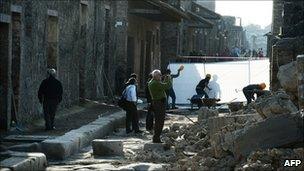 House of the Gladiators after collapse