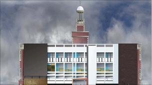 Artist's impression of the inside of the student union