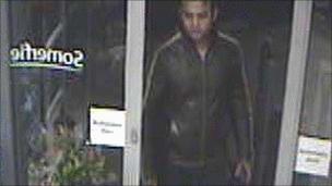 CCTV image of suspect entering shop