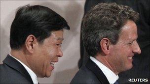 China vice finance minister Wang Jun and US treasury secretary Tim Geithner