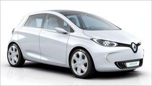 Renault's zero-emissions car, Zoe, due for release in 2012