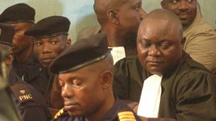 Some of the policeman in court