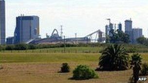 Paper mill in Uruguay - file photo