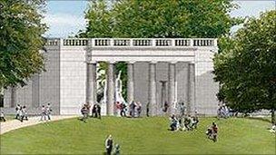 Artist's impression of what the monument will look like