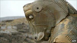 Horse sculpture in Persepolis, AFP/Getty