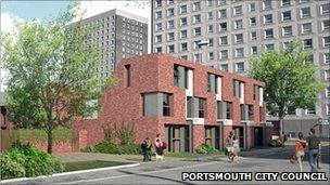 How the new homes in Warwick Crescent would look