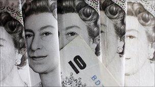 Ten pound notes