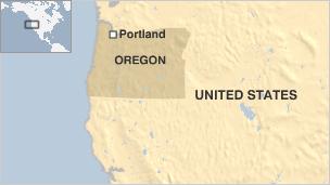 Map of Oregon, US