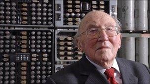 Sir Maurice Wilkes at The National Museum of Computing (Stephen Fleming)