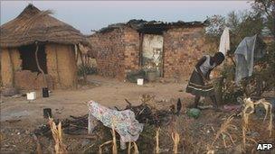 Woman in a rural village