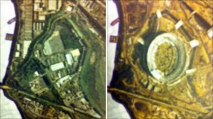 Two maps of Olympic site