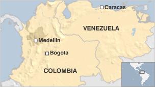 Colombia Venezuela map