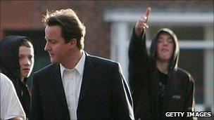 David Cameron on walkabout in Manchester