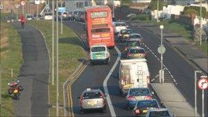 Telscombe Cliffs to Ovingdean section of bus lane