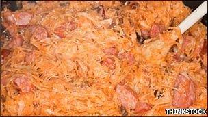 File picture of a dish of bigos, a staple Polish dish