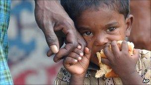 Sri Lankan child after the 2004 tsunami
