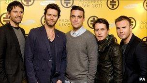 The full line up of Take That