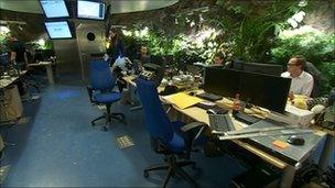 The bunker's control room