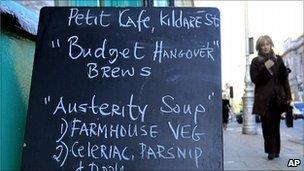 Dublin cafe menu, December 2010