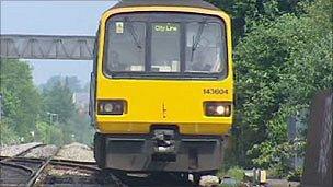 A train in Wales
