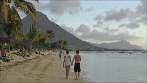 Beach at Flic en Flac, Mauritius