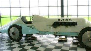 Babs the racing car at Pendine Museum