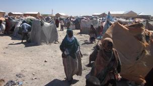 IDP camp in Gaalkacyo, northern Somalia