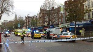 Police attack crime scene