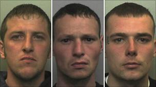 Michael Grocott, Gareth Dennis and Tom Boyd have all been jailed