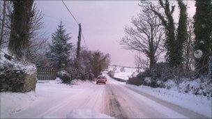 Snowy roads, Derry