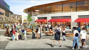 Artist impression of The Crescent in Hinckley
