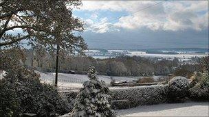 Ian Sargeant took this picture of the wintry view of Crondall in north east Hampshire