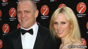 Mike Tindall and Zara Phillips attends the Sport Industry Awards in May 2010