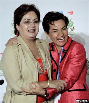 Patricia Espinosa and Christiana Figueres