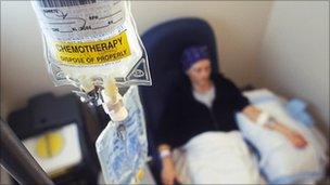 Patient recieveing chemotherapy