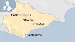 East Sussex map