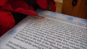Christmas card text