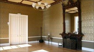 One of the rooms at the Mansion House in Nonsuch Park that was used for filming