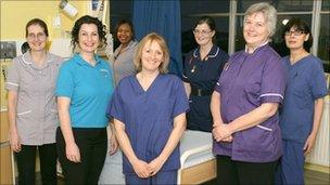 Midwives at Princess Anne Hospital in Southampton
