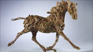The bronze horse statue