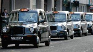 London taxi rank