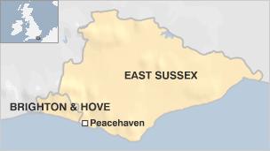 Map showing Peacehaven