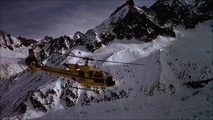 Rescue helicopter in Val D'Isere (file image)