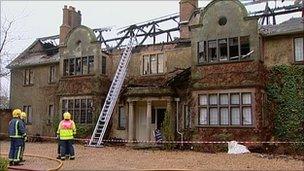 The fire at a grade II listed house in Grays Mallory
