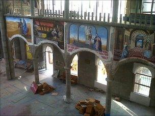 Inside the cathedral